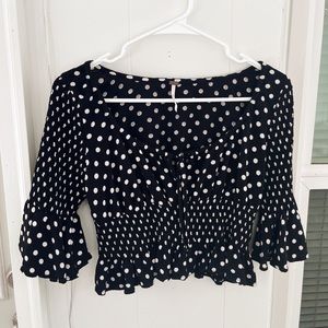 Free people Polka Dot Crop Top Size S
